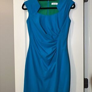 Calvin Klein Blue Midi Dress